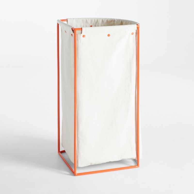Kids Orange Corner Hamper with Metal Frame - Image 3