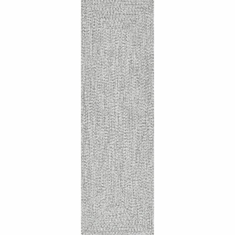 Moser Braided Handmade Hand-Braided Gray/Off-White Indoor/Outdoor Area Rug - 7'6" x 9'6" - Image 0
