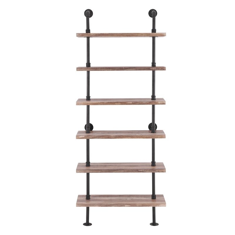 Carl Iron Pipe Wall Mount Ladder Bookcase - Image 0