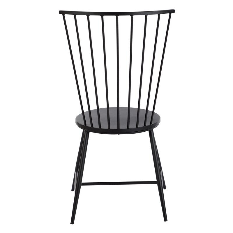 Remy Metal Windsor Back Side Chair in Black - Image 2