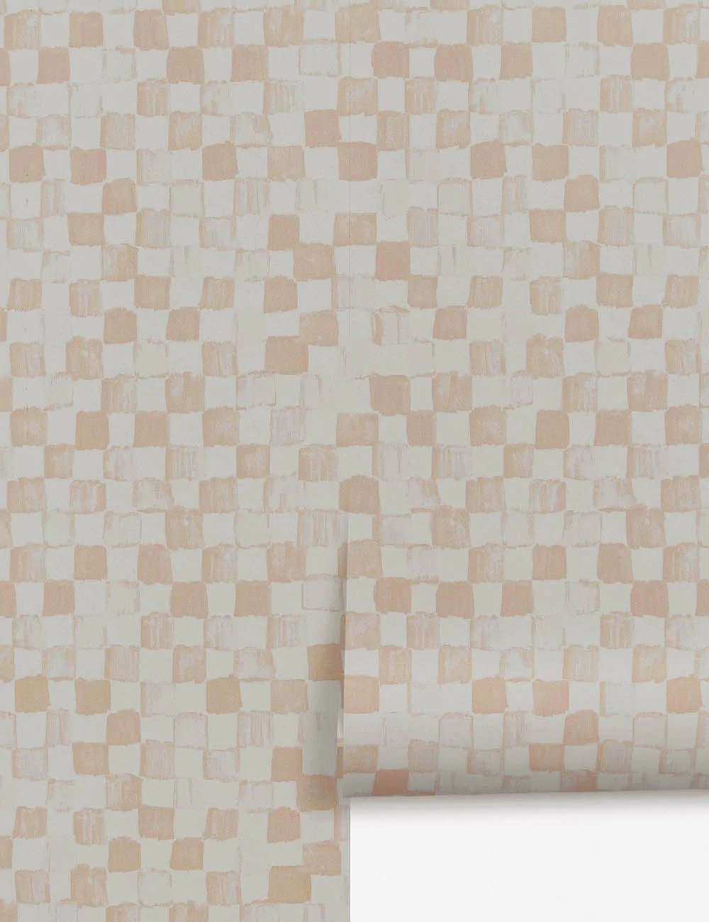 Checkerboard Wallpaper, Taupe + Ivory by Sarah Sherman Samuel - Image 0