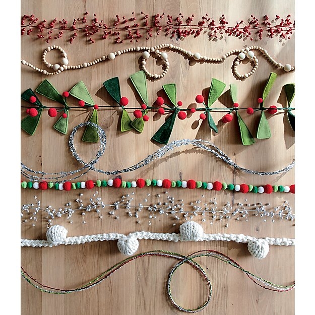 Red Jingle Bells Christmas Garland 6' - Image 2