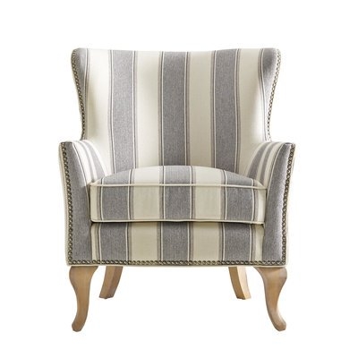 Zubair Armchair, Gray Striped - Image 0