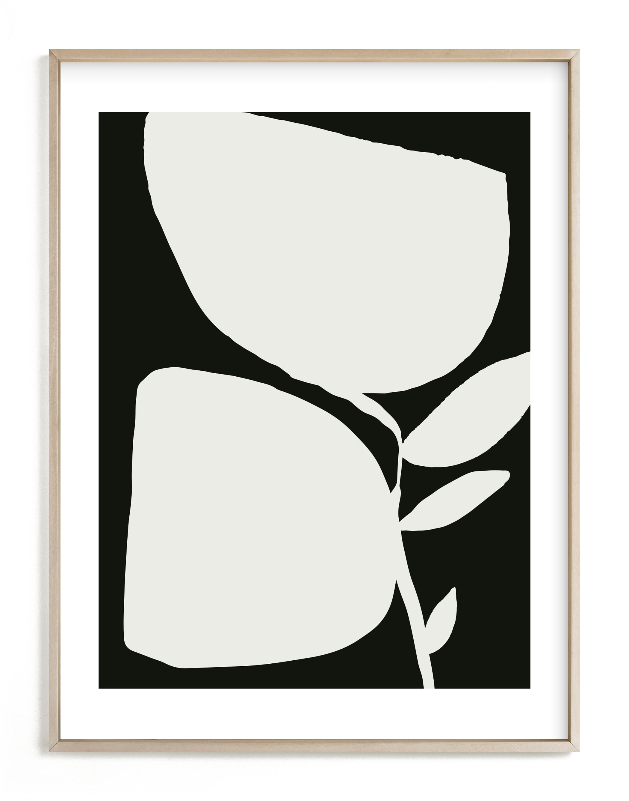Urban Garden II- 30 x 40"- Framed Art Print, White Border- Matte Brass Frame - Image 0