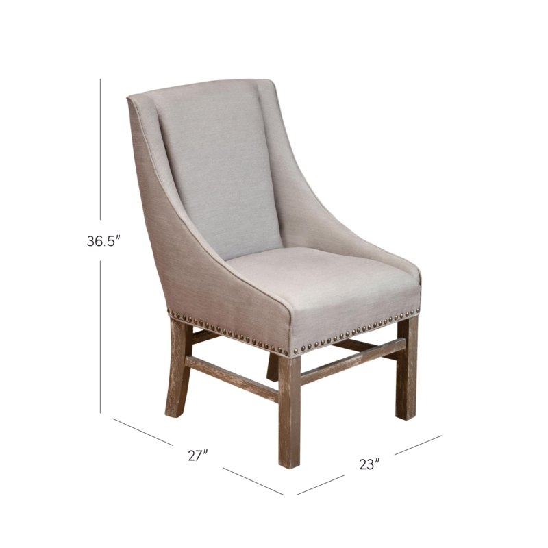 Busch Linen Upholstered Side Chair - Image 4