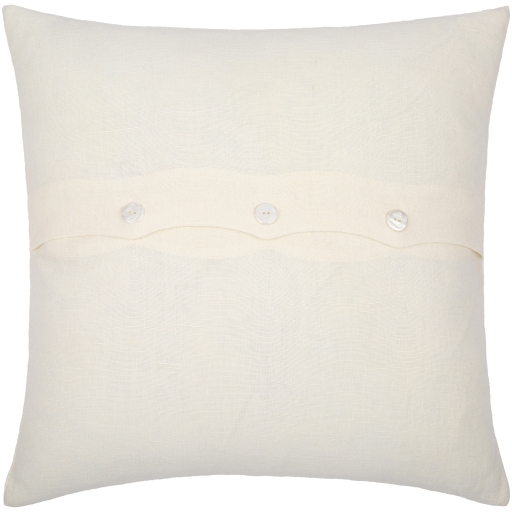 Linen Stripe Embellished Throw Pillow, 18" x 18", with poly insert - Image 3