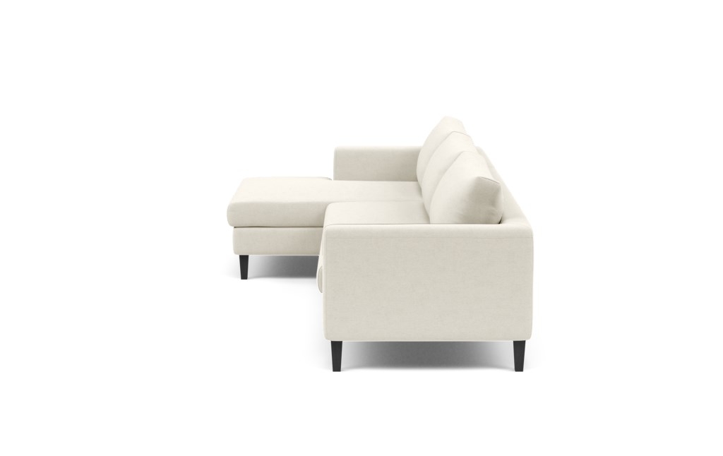 ASHER 2-Seat Sectional Sofa with Left Chaise - Chalk Heathered Weave - Image 5