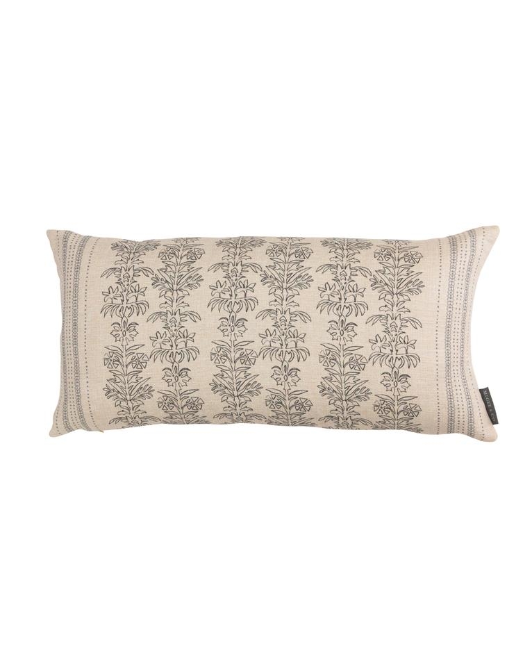 Demi Floral Stripe Pillow Cover, 12" x 24" - Image 0