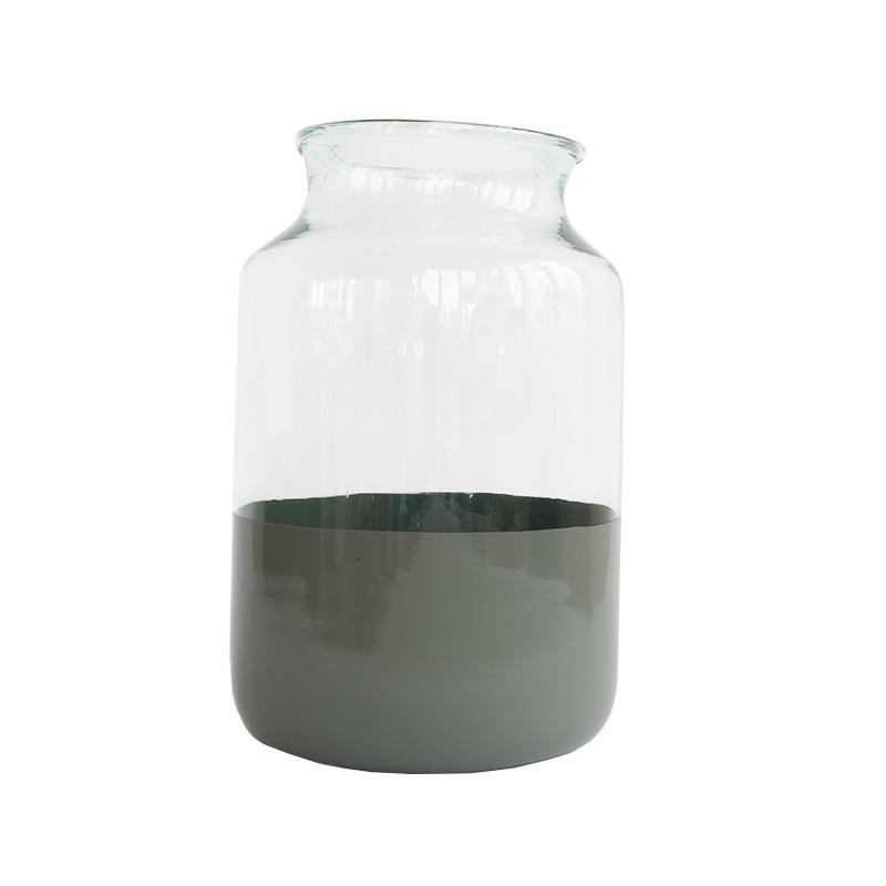 RECYCLED GLASS VASE - GRAY - Image 0