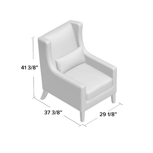Andover Mills Oneill Wingback Chair in Gray - Image 5