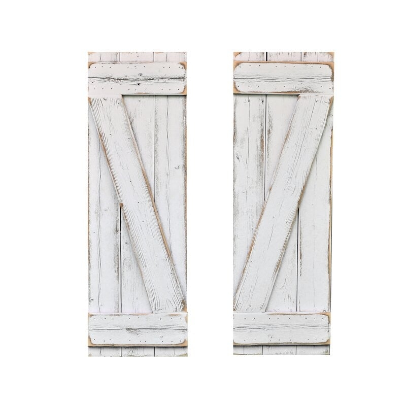 Barnwood Shutters Wall Décor (Set of 2) - Image 0