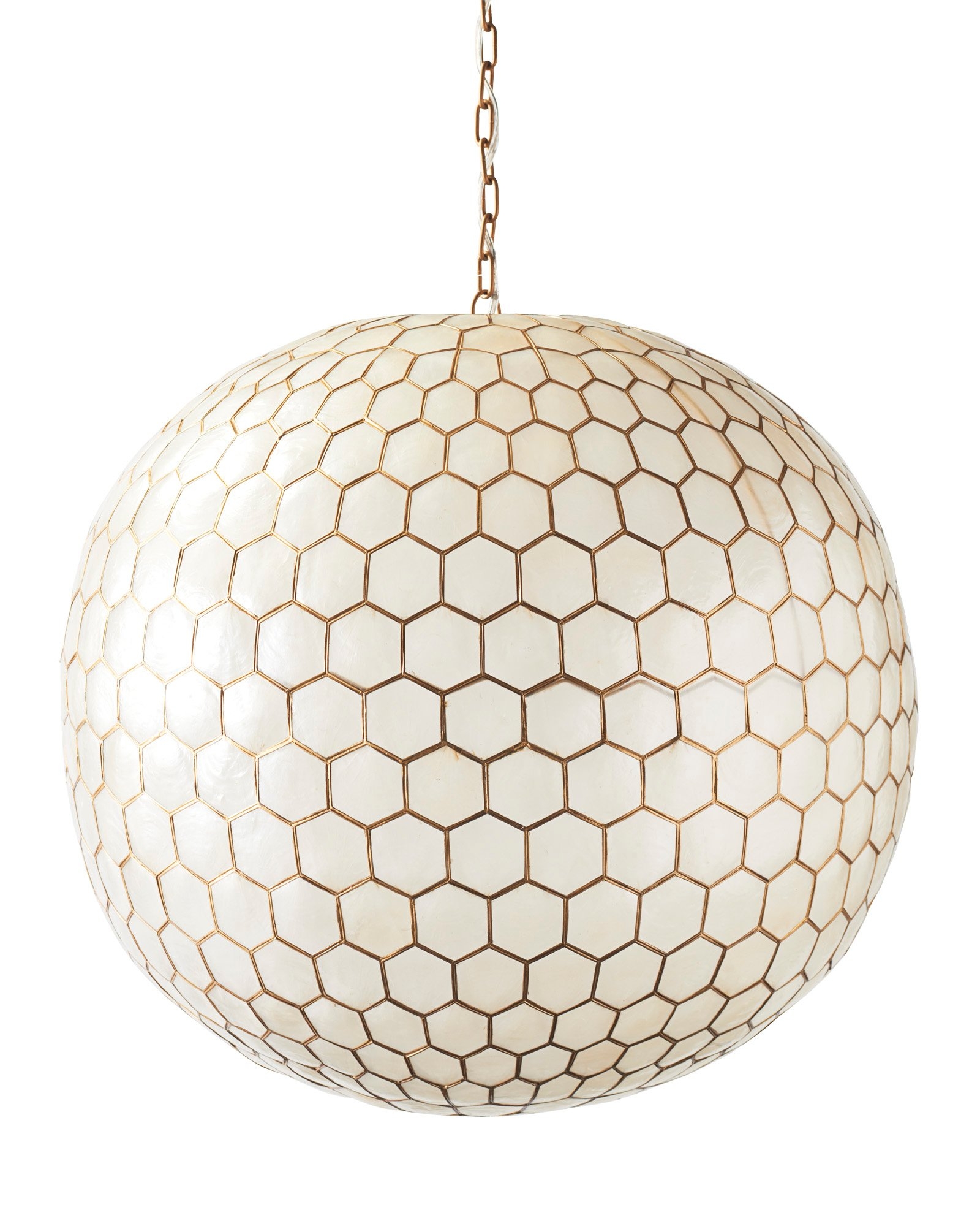 Capiz Honeycomb Chandelier - Large - Image 0