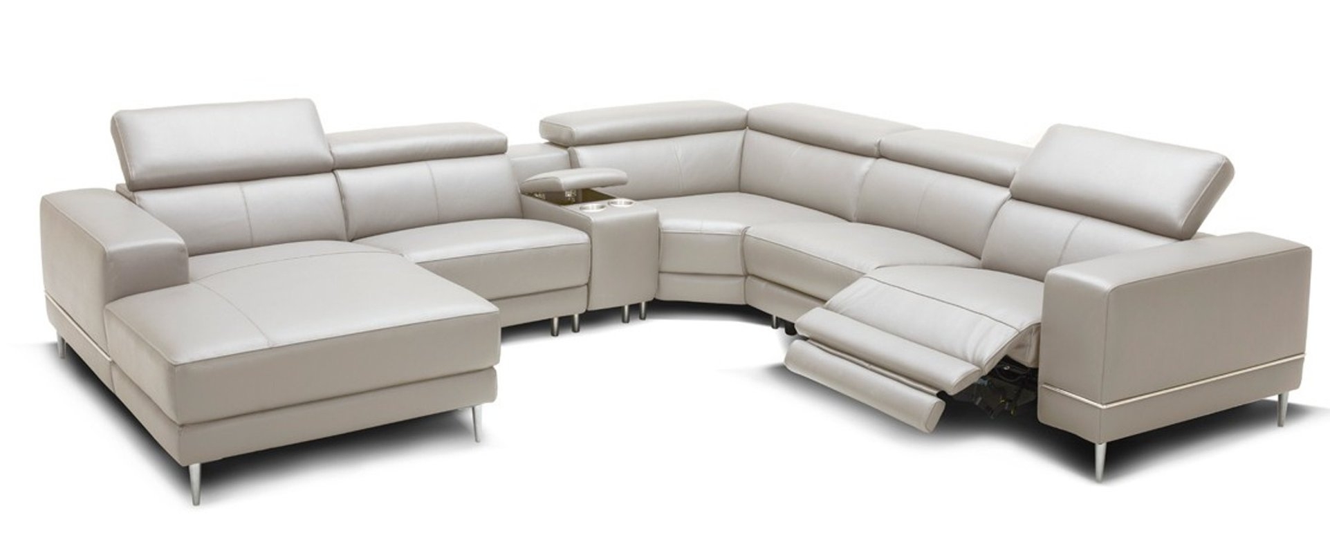 Shultz Leather Reclining Sectional - Image 0