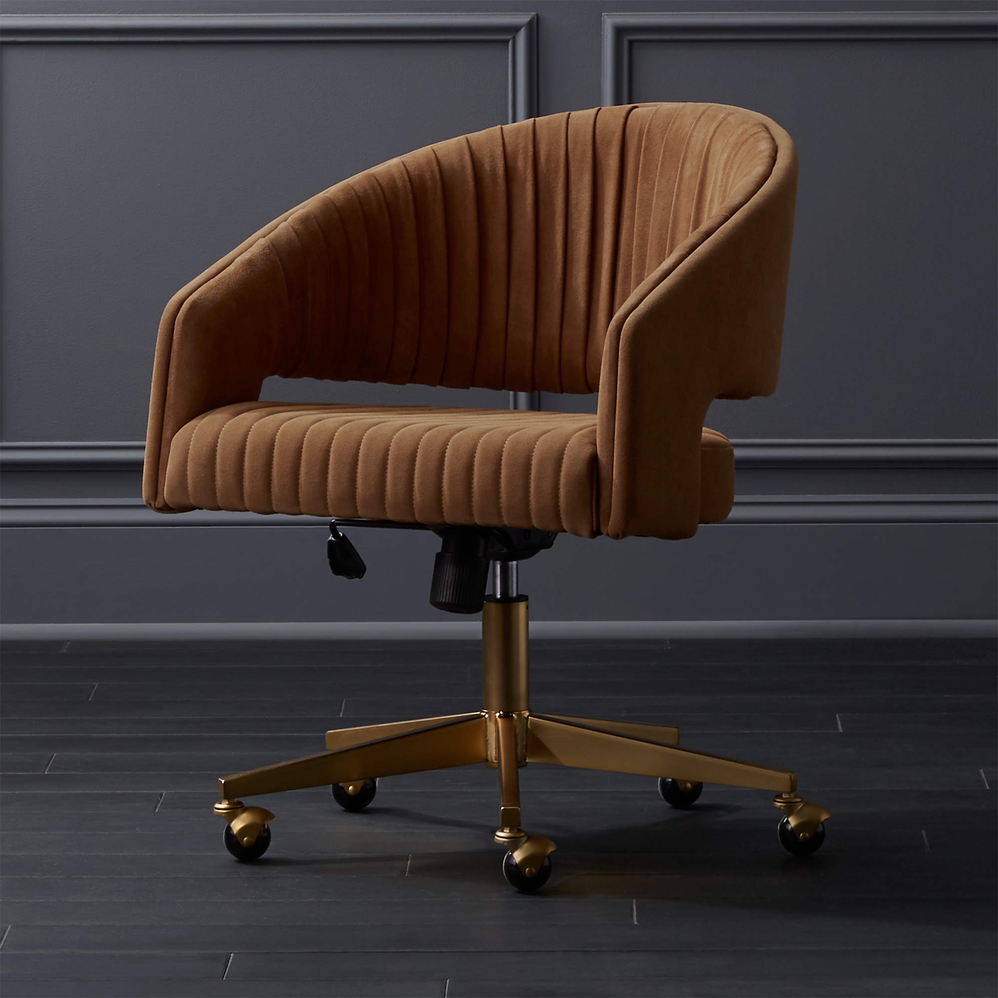 Channel Suede Office Chair - Image 3