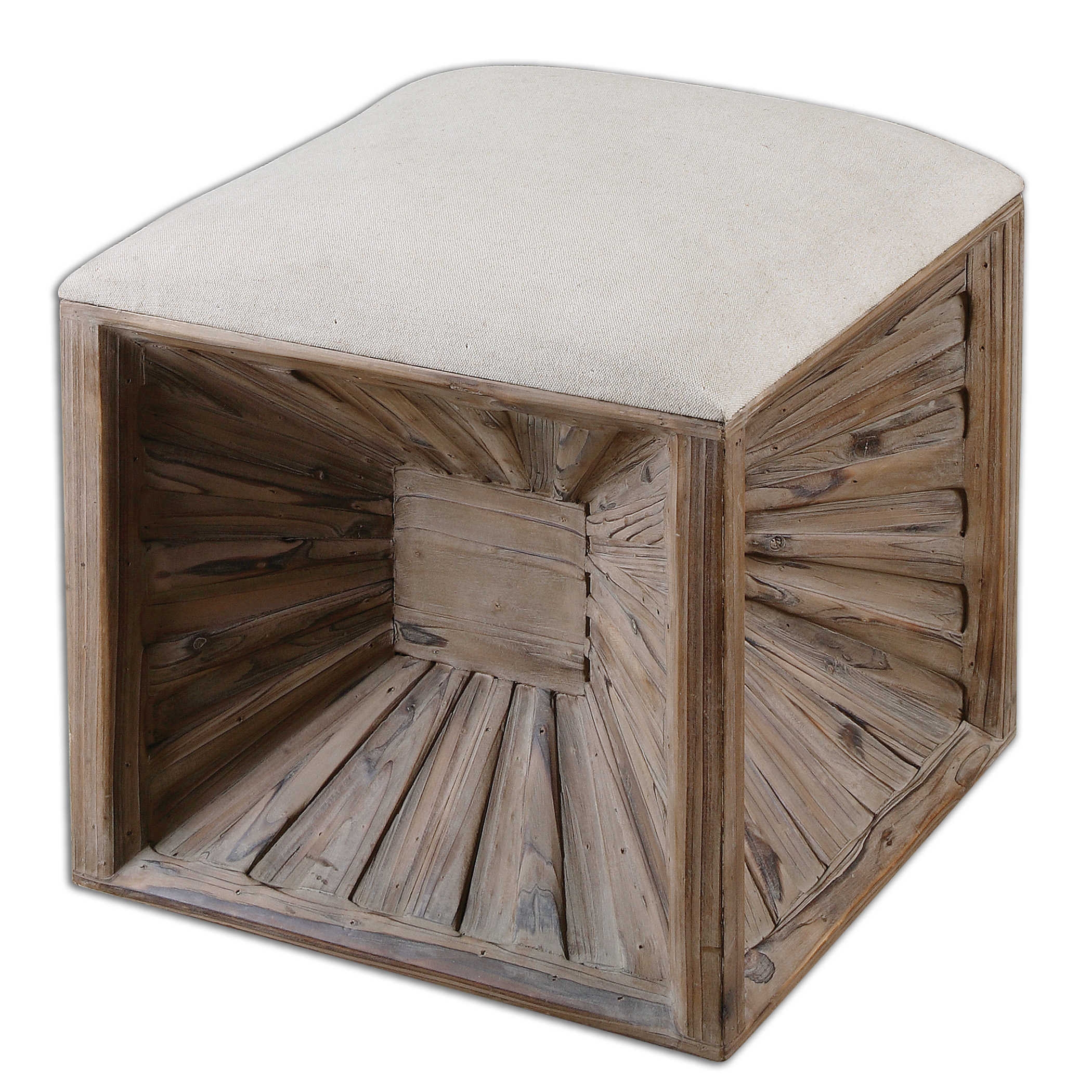 Jia Wooden Ottoman - Image 0