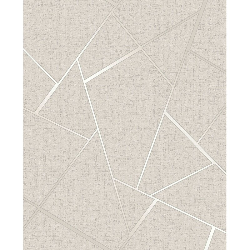 Ozella Quartz Fractal 33' L x 20.5" W Wallpaper Roll / Gold - Image 0