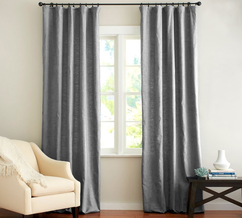 Emery Linen Blackout Curtain, 50 x 96", Flagstone - Image 2