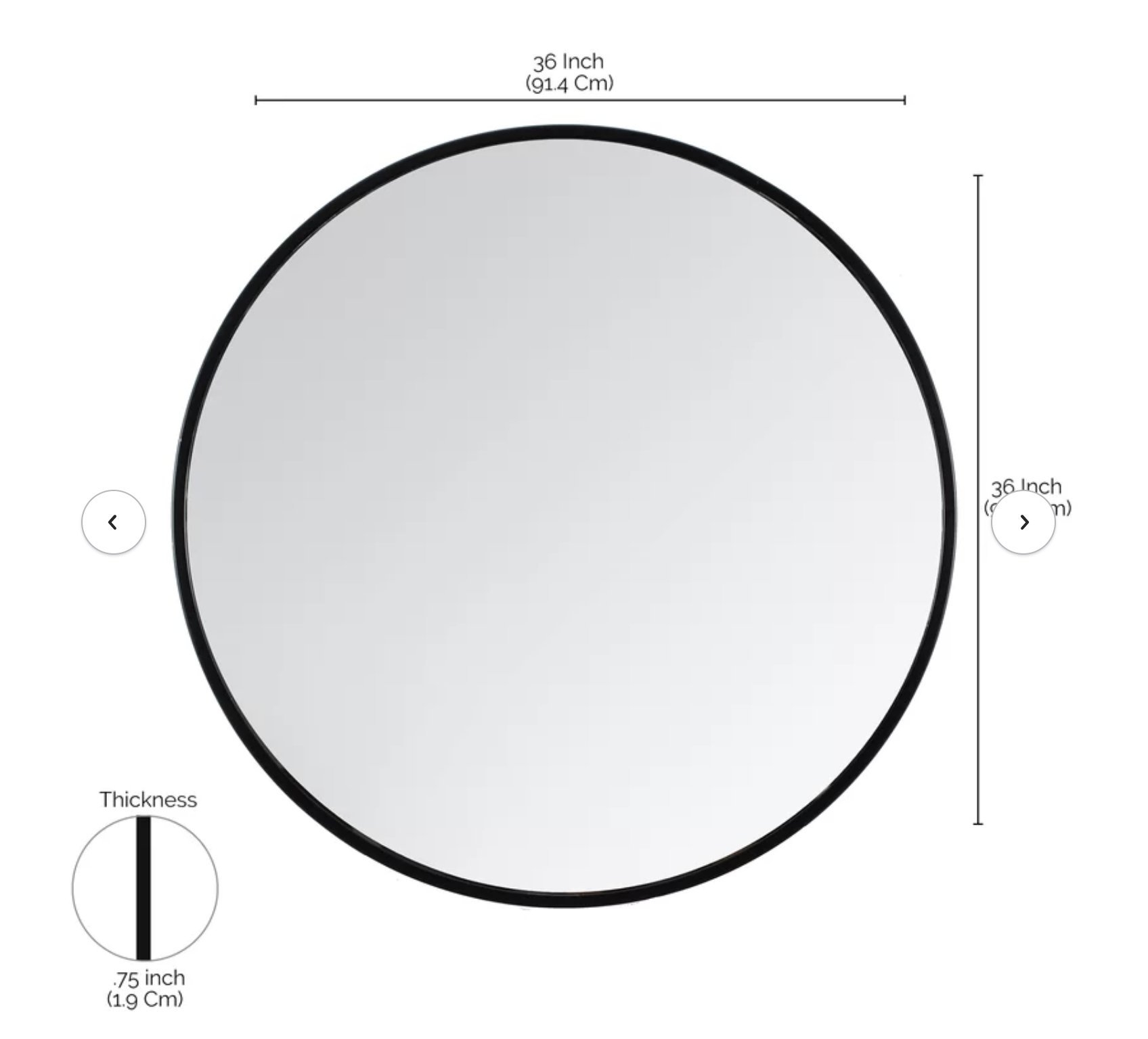 Eads Accent Mirror - black - Image 1