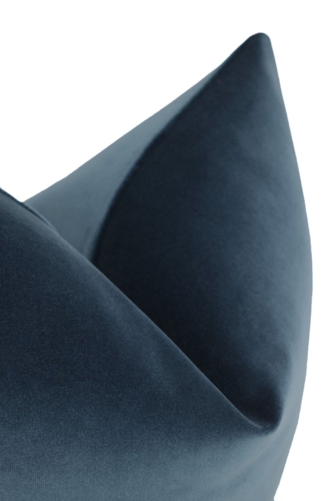 Signature Velvet Pillow Cover, Prussian Blue, 20" x 20" - Image 2