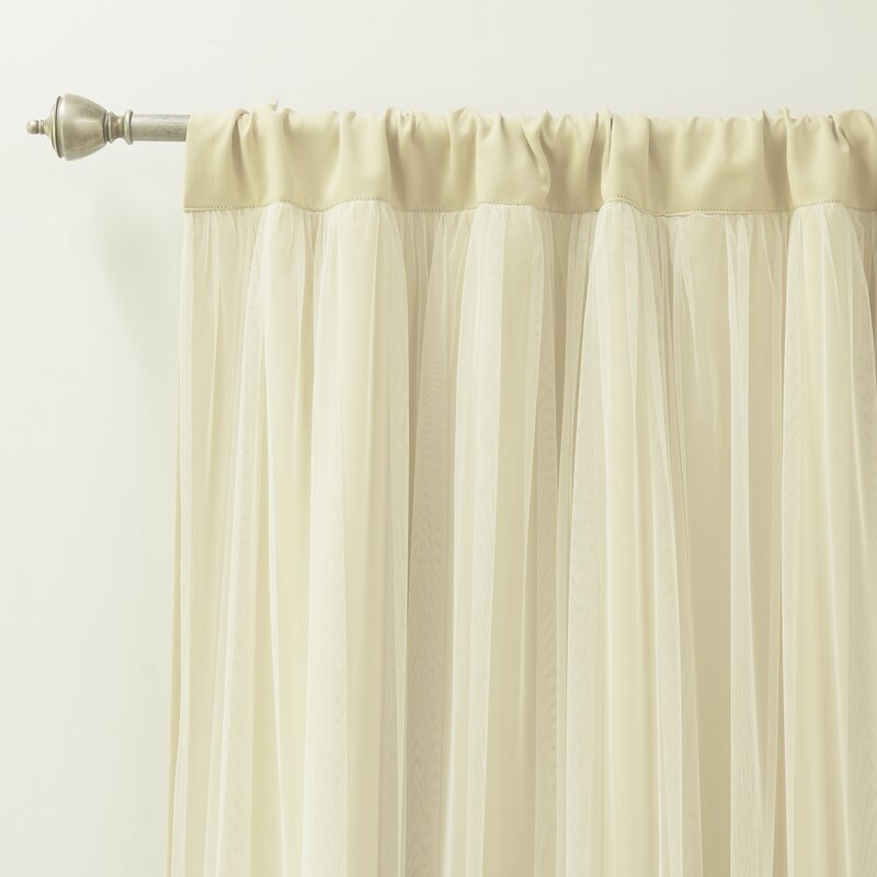 Harborcreek Solid Blackout Thermal Rod Pocket Curtains, beige, set of 2, 96" - Image 2