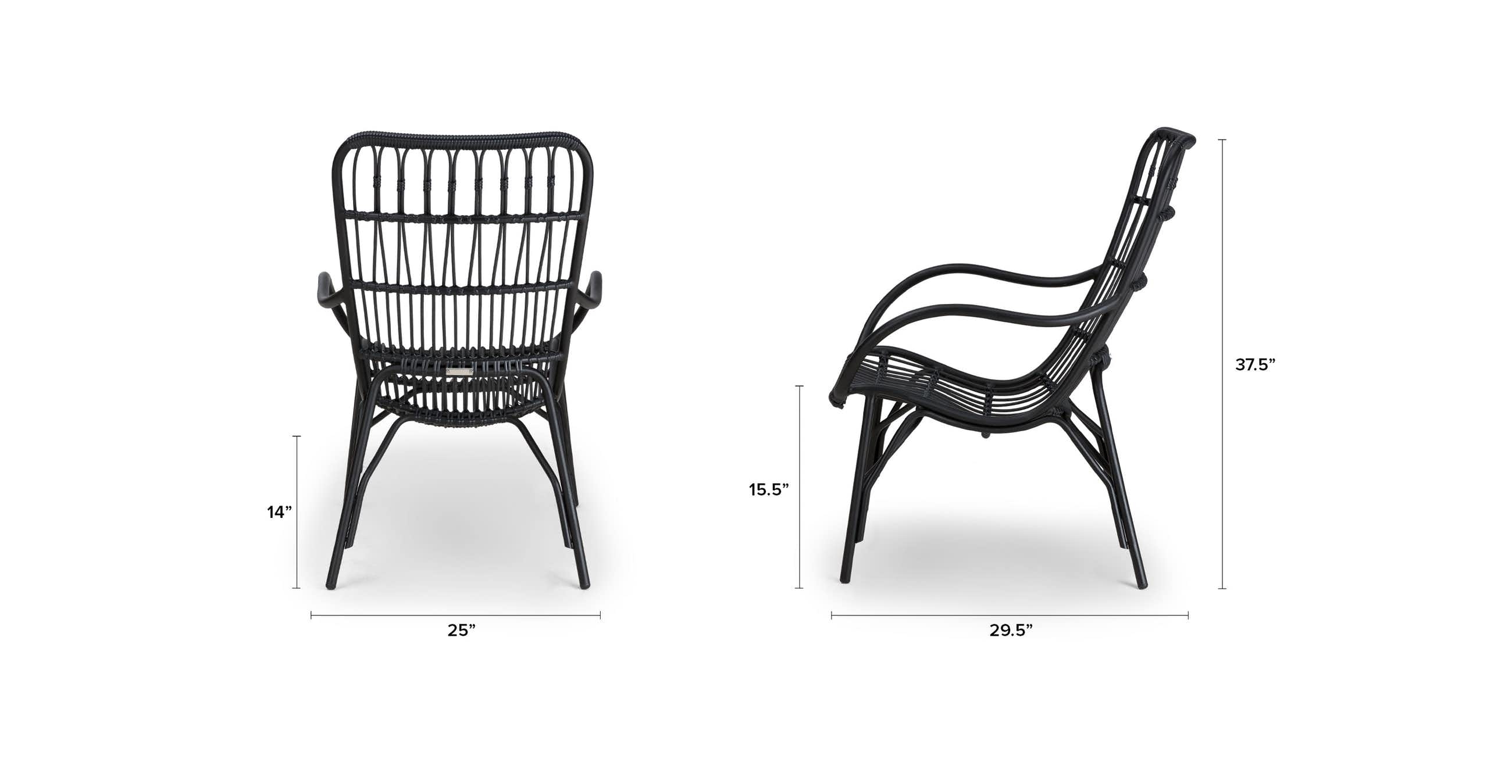 Medan Graphite Lounge Chair - Image 4