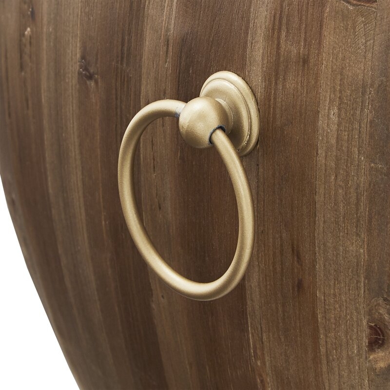 Steil Solid Wood Drum Coffee Table - Image 2