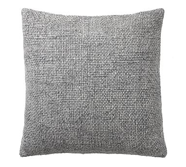 Faye Linen Textured Pillow Cover, 20", Sterling - Image 1