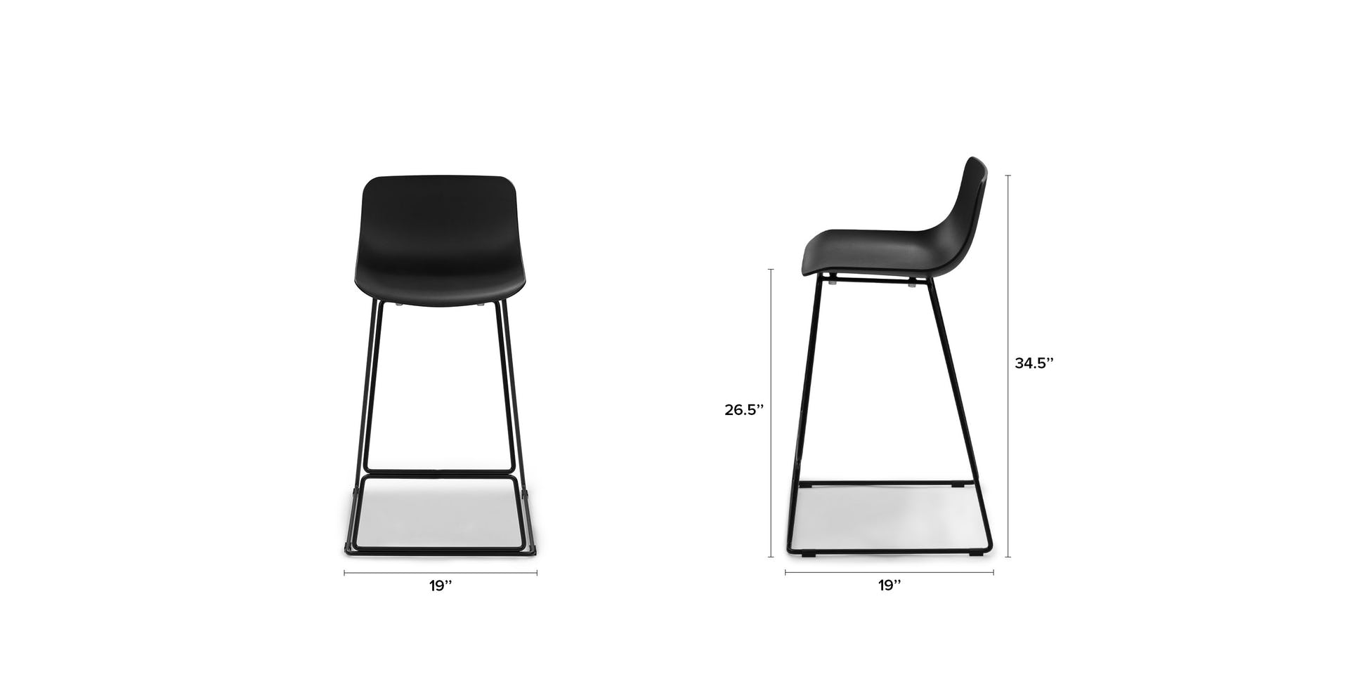 anco modern counter stool- set of 2 - Image 3