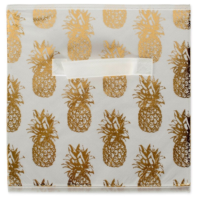 Pineapple Nonwoven 2 Piece Fabric Cube Set - Image 0