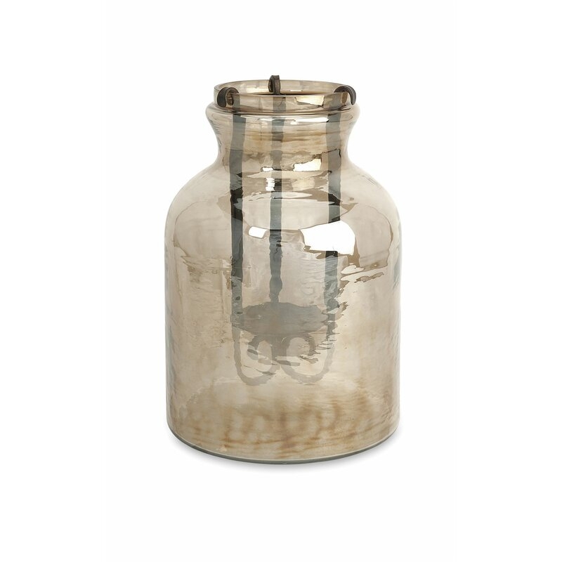 15.25" H x 9.5" W x 9.5" D Floating Glass Lantern - Image 0