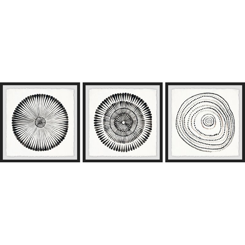 Circle Bloom Triptych - 3 Piece Picture Frame Print Set on Paper  Circle Bloom Triptych - 3 Piece Picture Frame Print Set on Paper  Circle Bloom Triptych - 3 Piece Picture Frame Print Set on Paper  Circle Bloom Triptych - 3 Piece Pictu - Image 0