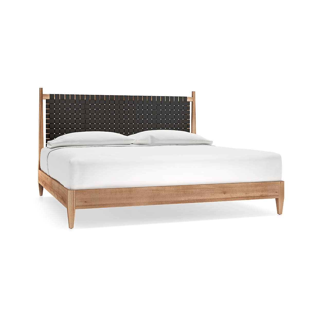 Rio Black Leather and Wood King Bed - Image 2