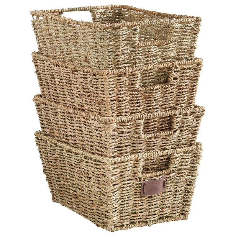 Storage Rattan Basket set of 4 - Image 2
