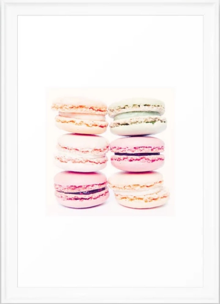 macarons Framed Art Print - 15"x21" - White Scooped Frame - Image 0