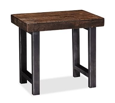 Griffin Wrought Iron &amp; Reclaimed Wood Side Table - Image 1