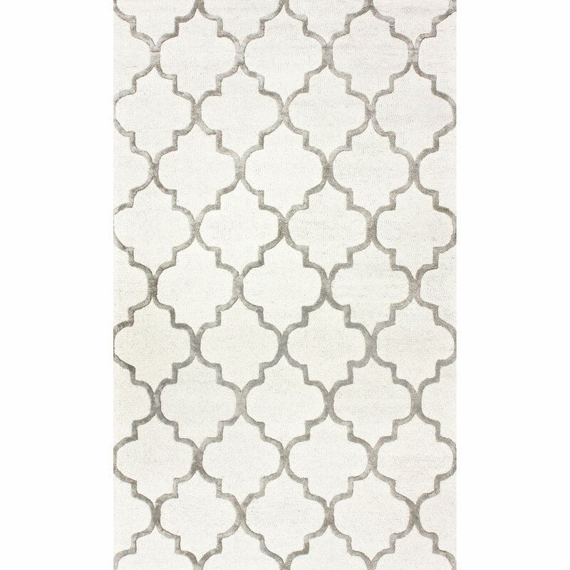 Noirmont Hand-Woven Nickel Area Rug, Ivory, Rectangle 7'6" x 9'6" - Image 0