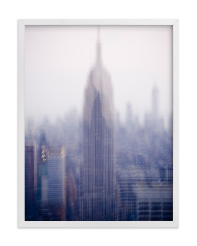 empire state  - 18" x 24" - white wood frame - Image 0