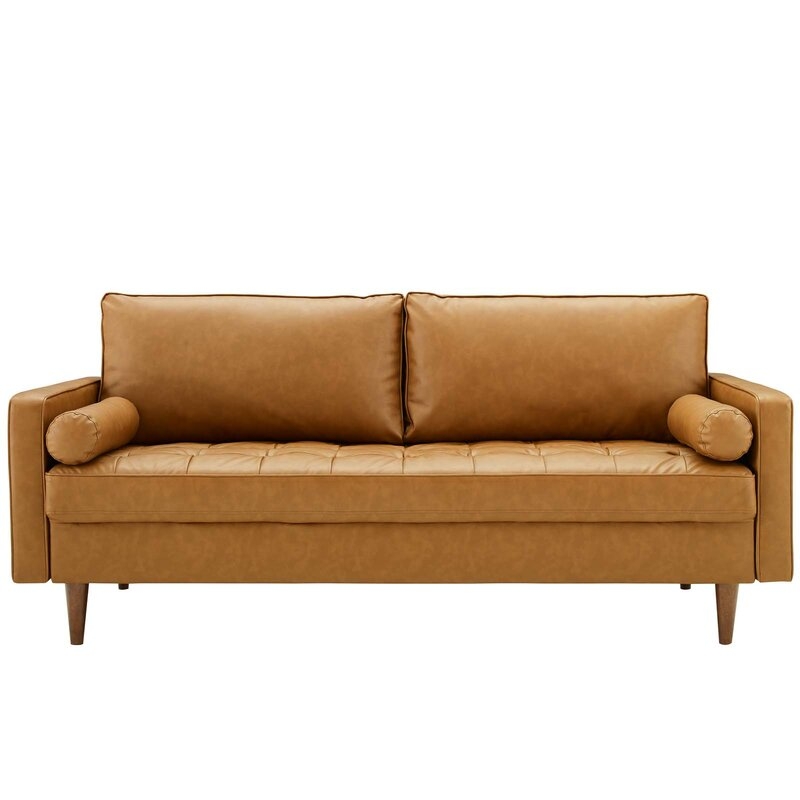 Valour 73'' Vegan Leather Sofa - Image 1