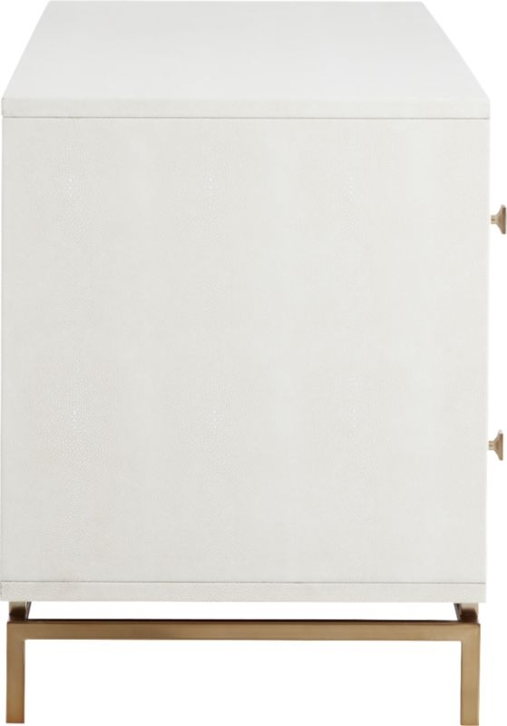 Ivory Shagreen Embossed Low Dresser - Image 4