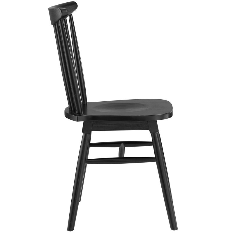 Amble Solid Wood Dining Chair, Black - Image 1