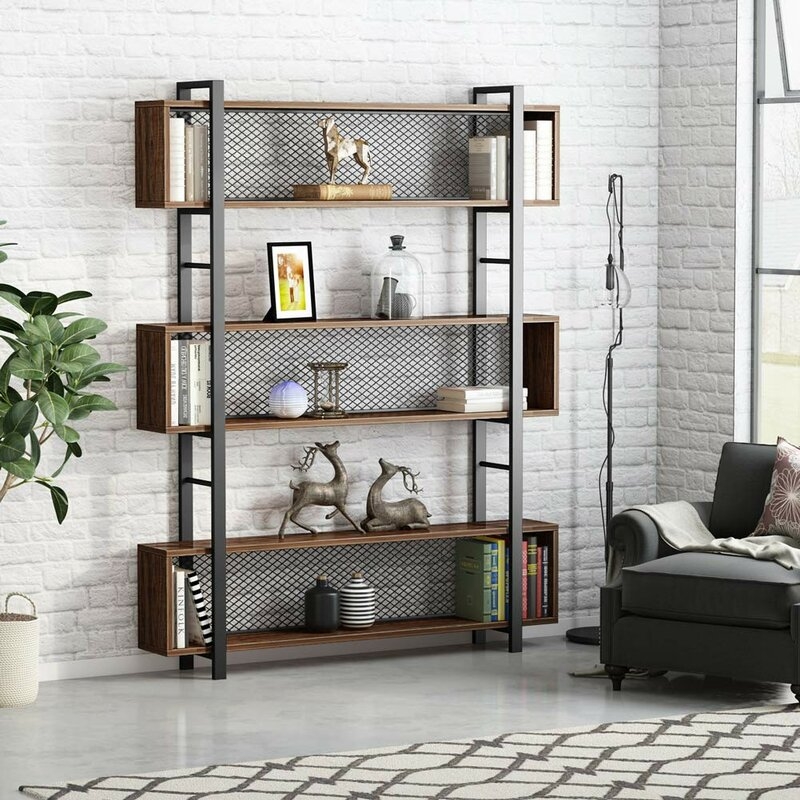 Theroux Vintage Industrial Etagere Bookcase - Image 0