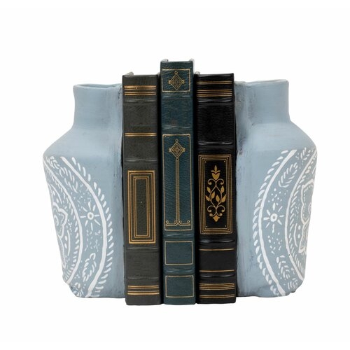 Terracotta Vase Non-skid Bookends - Image 0