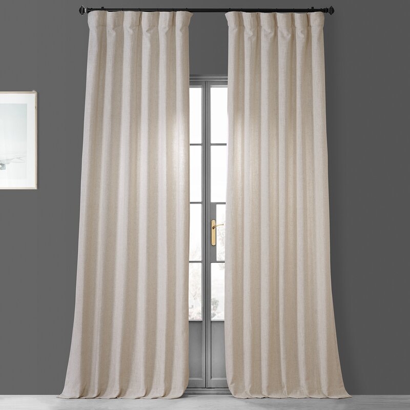 Solid Semi-Sheer Rod Pocket Single Curtain Panel - Image 3