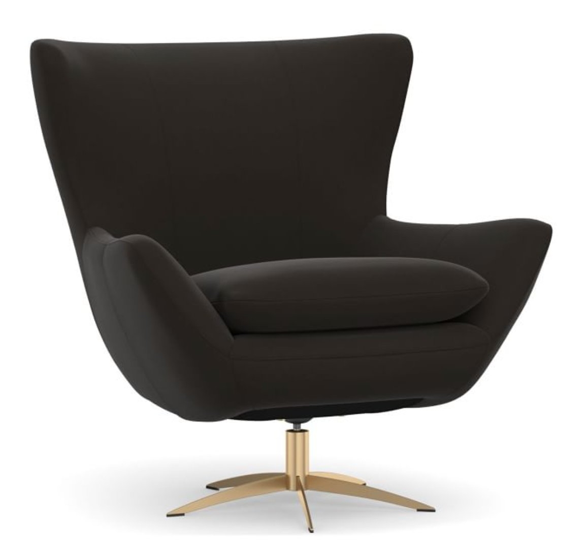 Wells Upholstered Swivel Armchair - Image 0