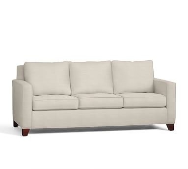 Cameron Square Arm Upholstered Sofa 86" 3-Seater, Polyester Wrapped Cushions, Sunbrella(R) Performance Sahara Weave Ivory - Image 0