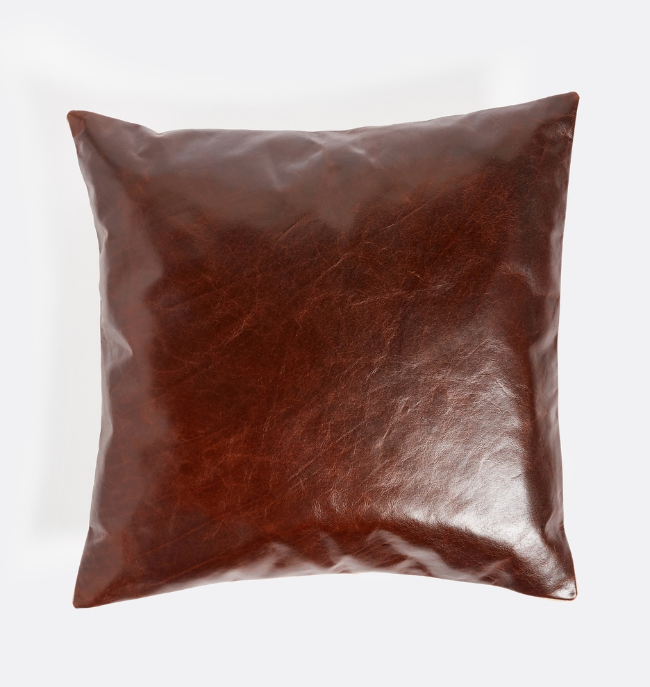Leather Pillow Cover Bourbon - Image 0