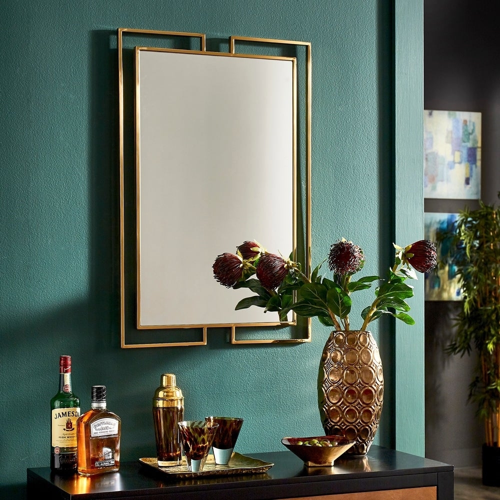 Indrani Gold Finish Frame Rectangular Wall Mirror by iNSPIRE Q Bold - Large - Image 2