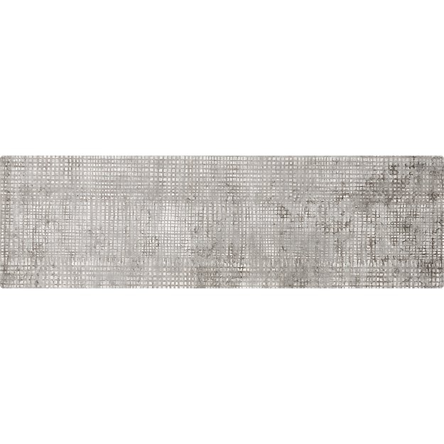 Queue Grey Modern Grid Runner 2.5'x8' - Image 0