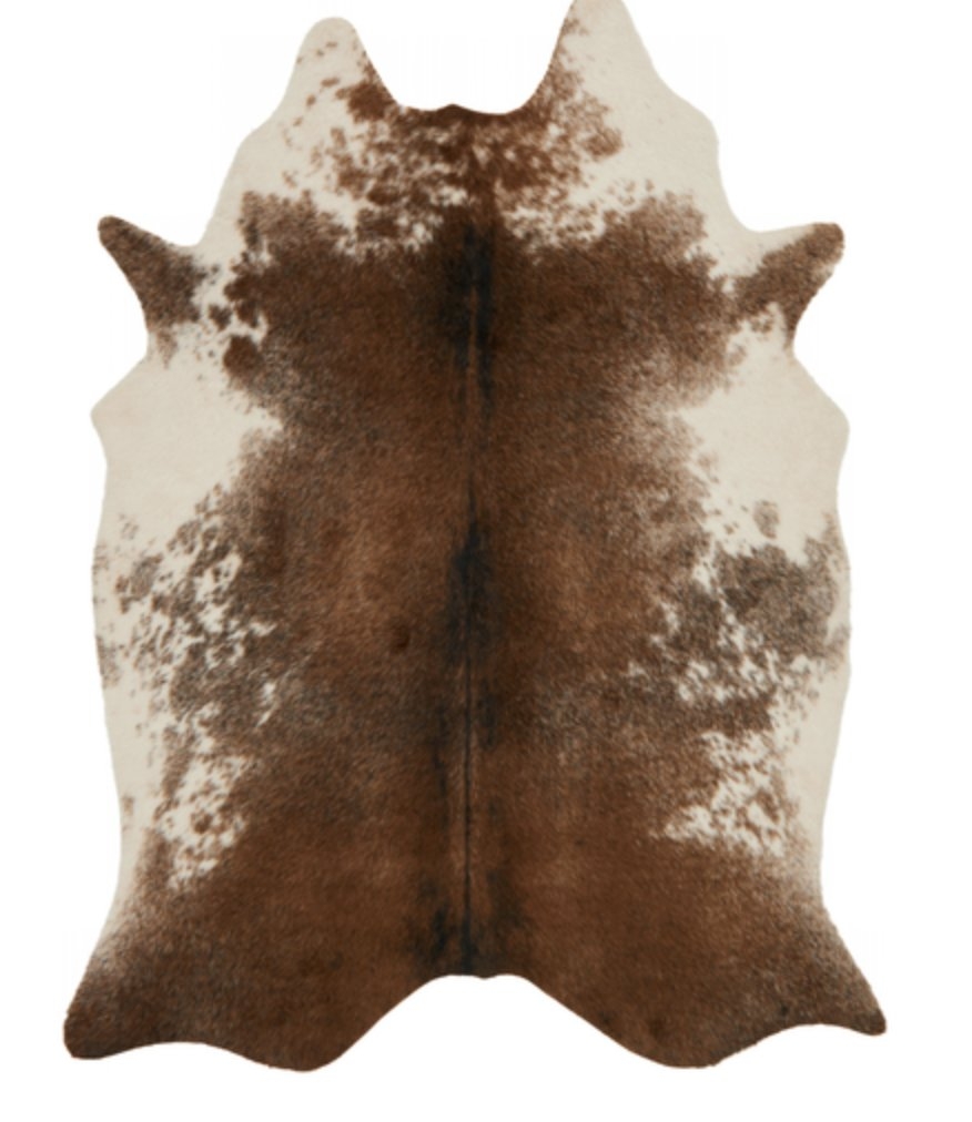 WINSLEY FAUX COWHIDE RUG, COFFEE AND IVORY - Image 0