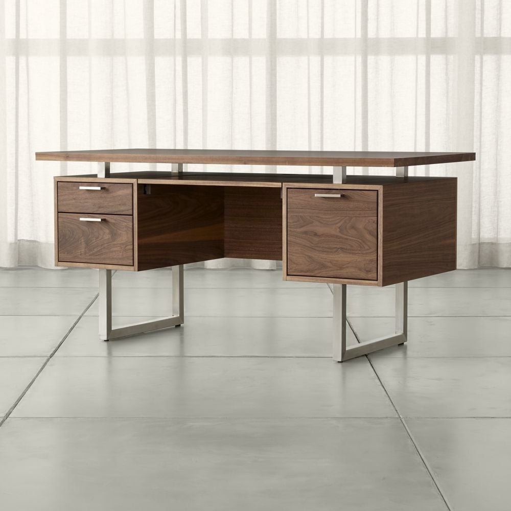 Clybourn Walnut Executive Desk - Image 0